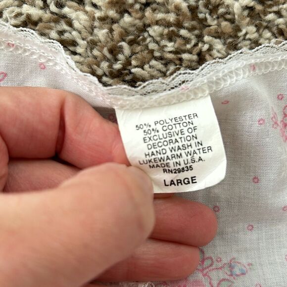 Vintage Pink Floral Short Nightgown Large - Picture 10 of 10